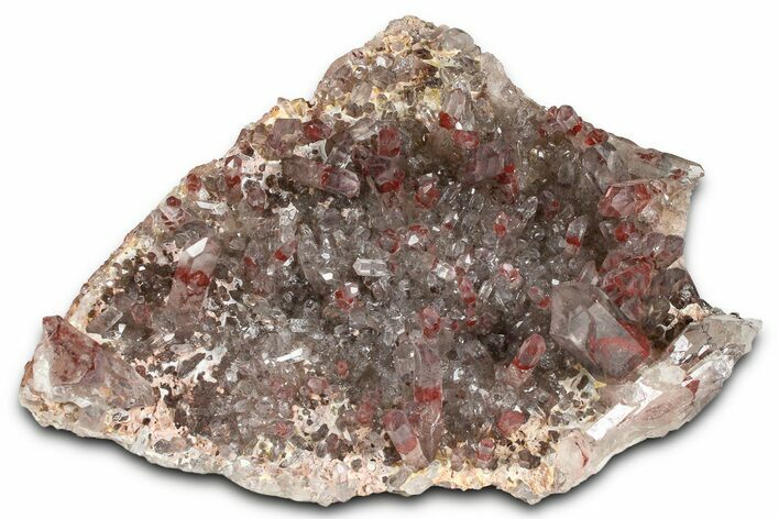Orange River Quartz Cluster with Hematite Phantoms - South Africa #368194
